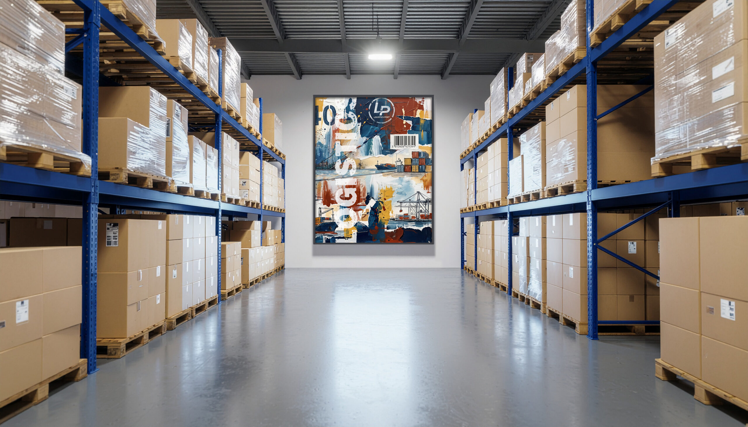 Kreativ gestaltete, individuelle Wandbilder für Logistikunternehmen