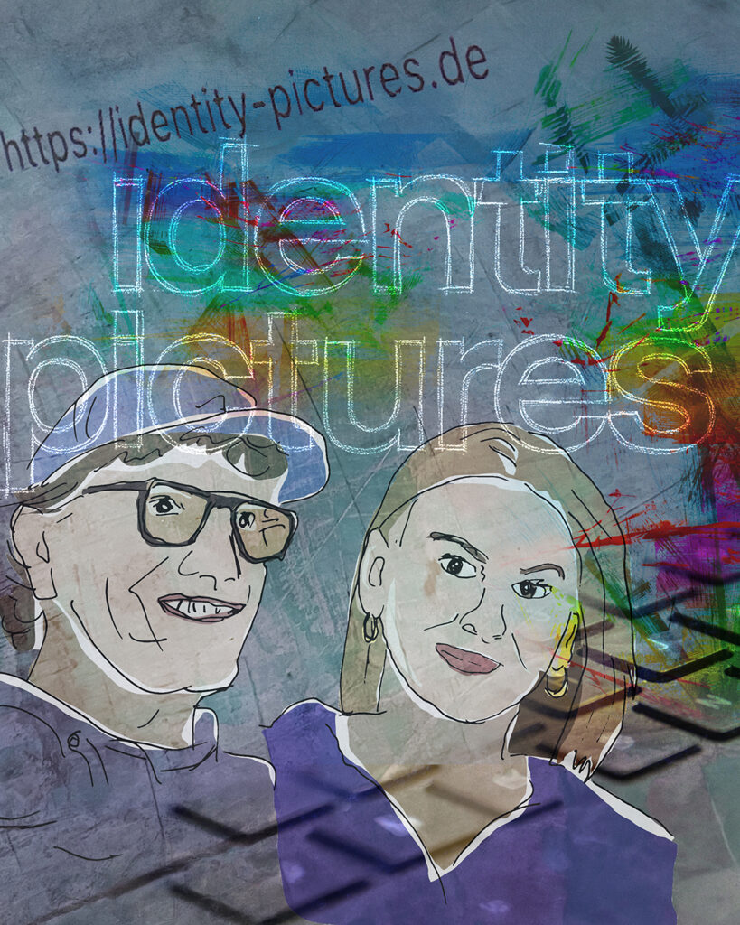 Selbstportrait von Tobias Feld und Cyra Jungnickel, den Köpfen von identity pictures